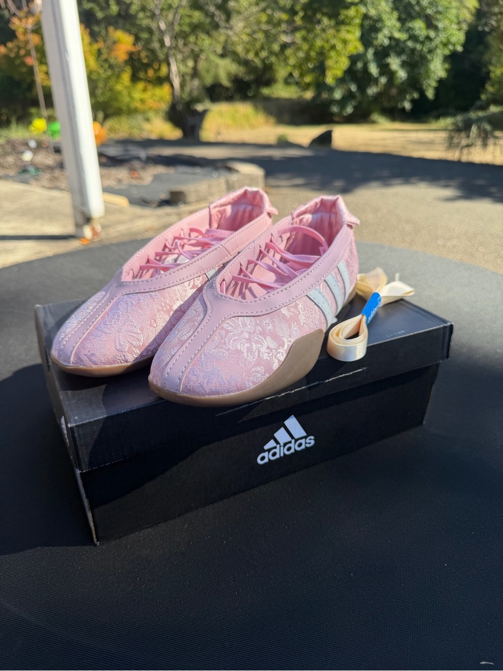 adidas Women’s Pink Lace Slip-On Sneakers